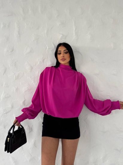 Vatkalı Dökümlü Bluz resmi